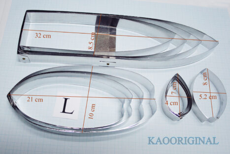 Banana leaves shape cutters L <br> พิมพ์ตัด ชุดทำต้นกล้วย <br> SKU: 3308