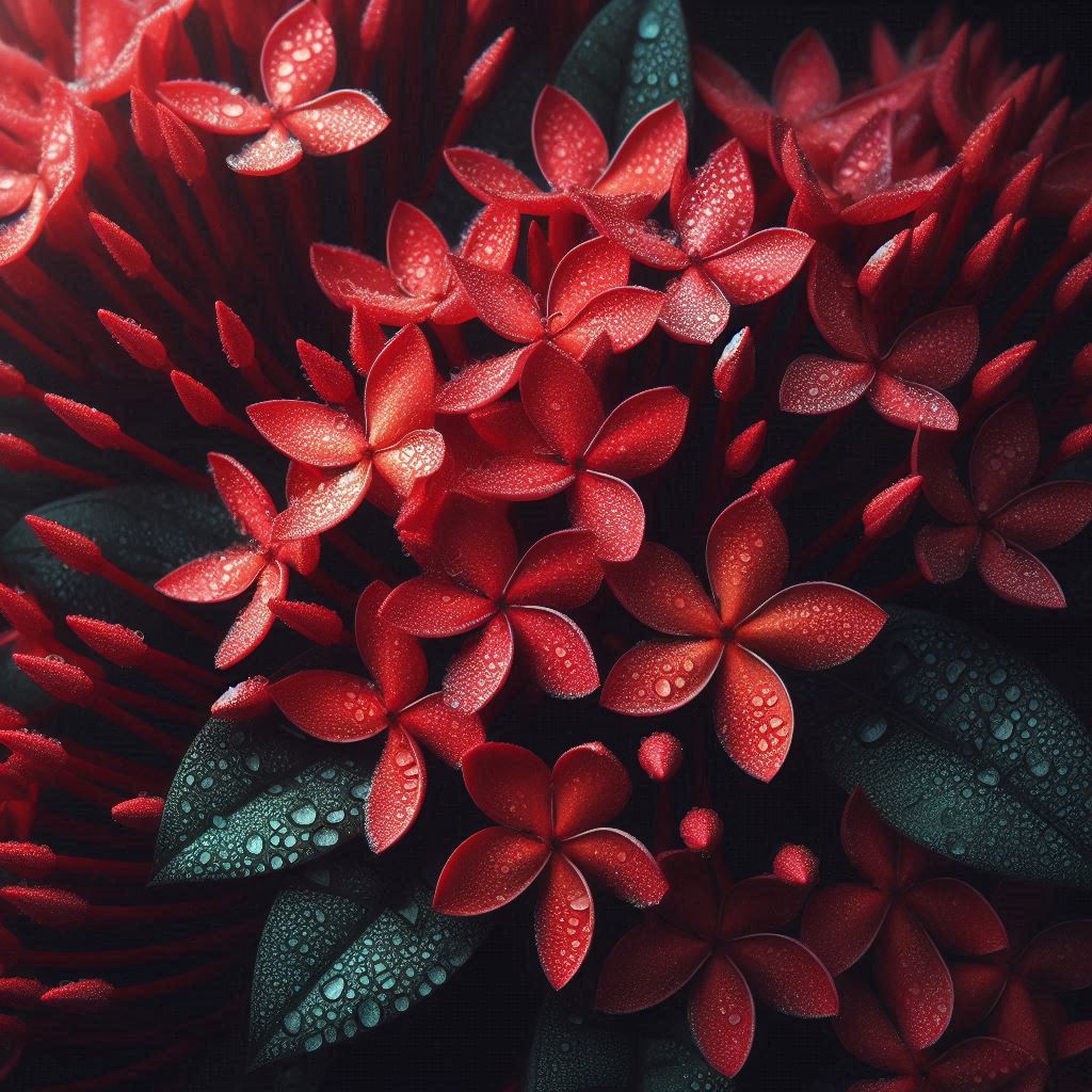 Ixora coccinea Leaf L <span style="color: #ff0000;">©</span><br> ใบเข็ม L <br> SKU: 2083 - Image 11