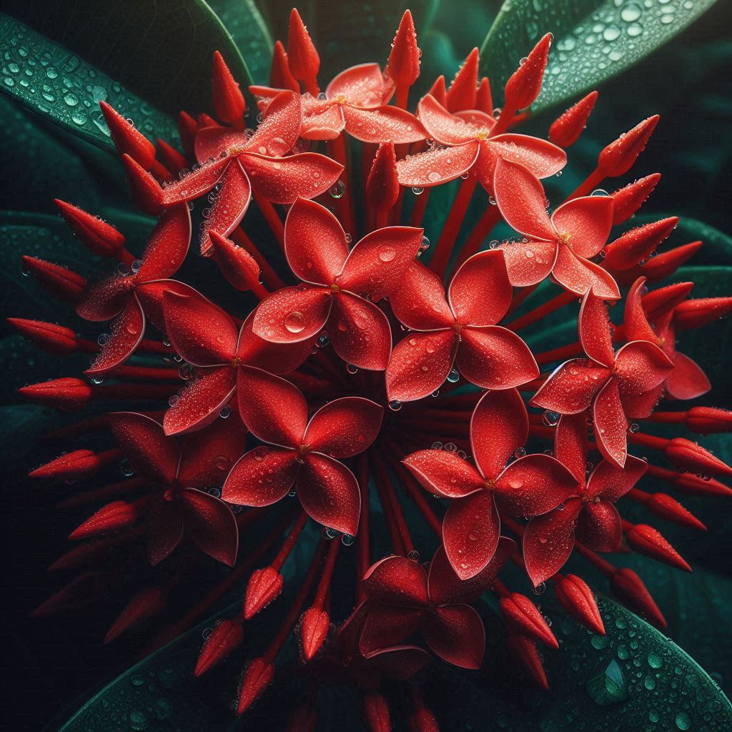 Ixora coccinea Leaf L <span style="color: #ff0000;">©</span><br> ใบเข็ม L <br> SKU: 2083 - Image 12