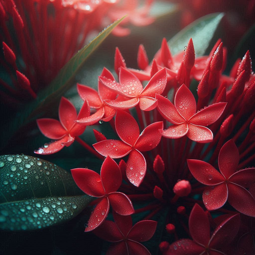 Ixora coccinea Leaf L <span style="color: #ff0000;">©</span><br> ใบเข็ม L <br> SKU: 2083 - Image 10