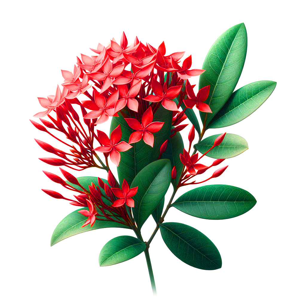 Ixora coccinea Leaf L <span style="color: #ff0000;">©</span><br> ใบเข็ม L <br> SKU: 2083 - Image 22